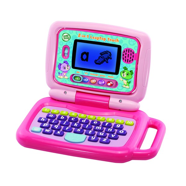 LeapFrog 2 in 1 LeapTop Touch Laptop, Pink, Learning Tablet for Kids with 10 Modes of Play, Kids Laptop with Letters, Numbers, Vocabulary and Animals, Learning Toy Laptop for Kids Ages 2 Years +