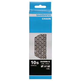 Shimano Unisex – Erwachsene E-Bike-Kette CN-E6090 10-Fach Fahrradketten, Grau, Einheitsgröße