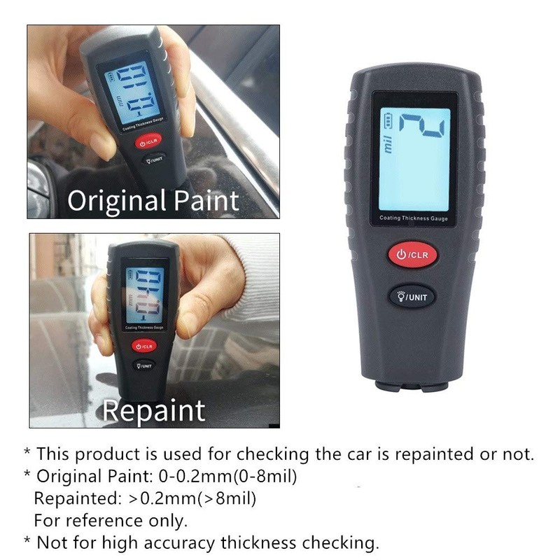 Paint Thickness Gauge | Digital Meter for Automotive Coating Thickness