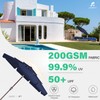 JEAREY 9 ft 3 Tier Outdoor Patio Umbrella with Push