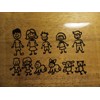 Unbranded stick figure family decals