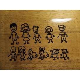 Unbranded stick figure family decals
