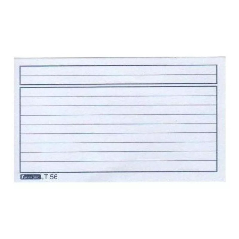 Estrella Tarjetas Bibliográficas Rayadas 3 X5 Estrella Paquete C/100