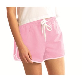 vxsvxm - Pantalones cortos de playa para mujer, secado rápido con bolsillos, pantalones cortos de verano, Rosado, M