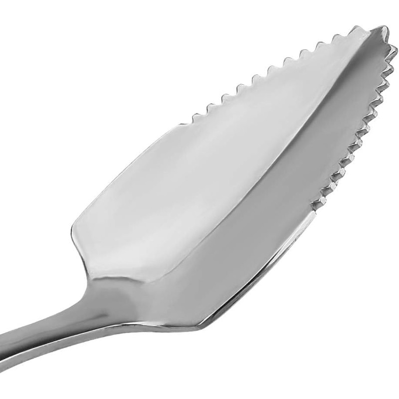 Silver Fruit Grapefruit Spoon Long Handle Stainless Steel 15.5cm Dessert