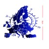 Generisch Compass Sticker (RPT 53) (9 cm, Blue 13/2) Weatherproof