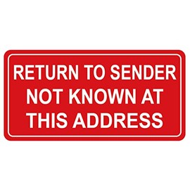 Return to Sender Sticker,1x2inch 500pcs Return to Sender Sticker for Envelope Box Shipping