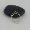5/8 Inch Thin Small Solid 14k Yellow Gold Sleeper Hoop