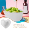 SHOWERORO Heart Shaped Ceramics Bowl White Ceramic Dish Dessert Salad