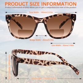 STASTEND-Paquete de 4 anteojos de sol de lectura bifocales para mujeres y hombres, anteojos de lectura de sol UV400 (multicolor, 4.00, multiplicador_x)