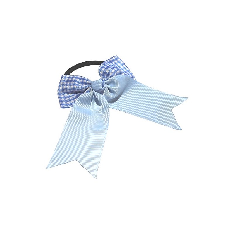 1 x 4" Gingham Bow Cheerleader Hair Bobble Girls Elastic