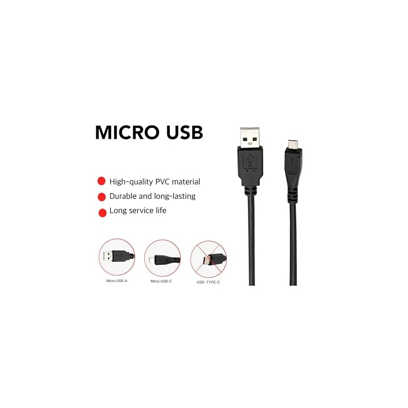 KKPOERT Replacement Charger Micro USB Cable Cord Compatible with SteelSeries