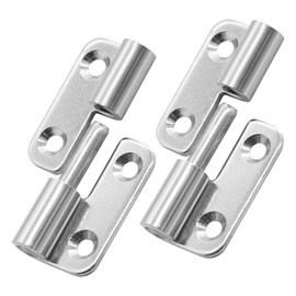 Bonsicoky 2 Pcs Stainless Steel Left Lift-Off Hinges, 1.5 Inch Detachable Slip Joint Small Flag Hinges with Screws