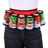 Weewooday 6 Packs Christmas Themed Beer bandolier Belt Xmas Adjustable