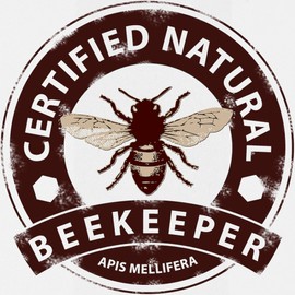 CafePress Certified Natural Beekeeper Insulated Wine Tumbler 12 oz