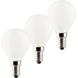 Müller-licht drop shaped replacement glass LED 40 W, E14, 4 W, silver, 4.5 x 4.5 x 8 cm, 3 pieces