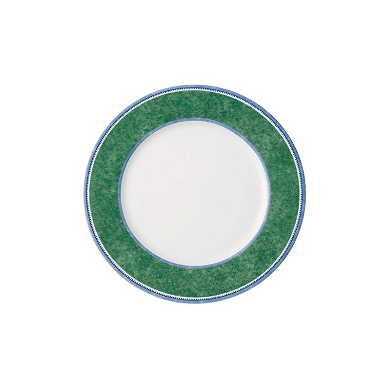 Villeroy & Boch Costa Dinner Plate, 10.5 in, Porcelain, White/Green/Blue