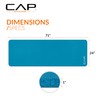 CAP High Density Exercise Mat with strap, 74"x24"x1" - Teal