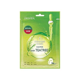 MEDIHEAL, Genuine Product, 3 Minute Sheet Mask, Carmide with TEATREE Face Mask, 7 Sheets (1 x 1)