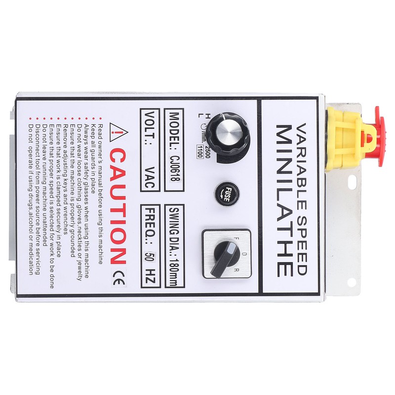 Lathe Control Box Speed Controller Assembly Switch Fuse for 0618‑3B