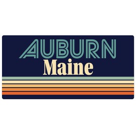 Auburn Maine 5 x 2.5-Inch Vinyl Decal Sticker Retro Design
