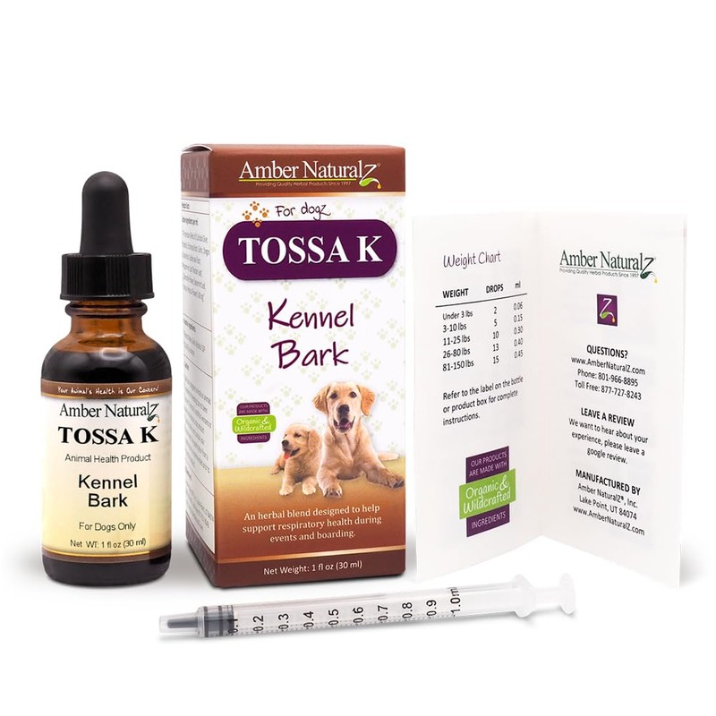 Amber NaturalZ Tossa K Kennel Bark Herbal Supplements for Dogs