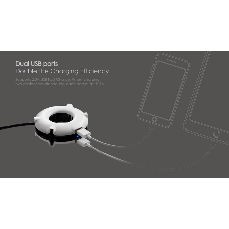 MOGICS Bagel-(White) Universal Power Strip | Working from Home Essential