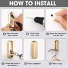 Dntorx Folding Wall Hooks, 4 Pcs Foldable Gold Coat Hooks