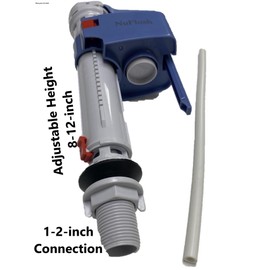 NuFlush TOTO TSU51A, Replacement Fill Valve, Adjustable 7 to 14 Inch Water Height, Fits European & Toto Toilets (2 Pack)