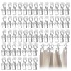 GisWell Pack of 60 Curtain Hooks with Wheels for Rails,