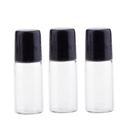 Wresty 25 Pcs Clear Glass Mini Roll On Bottles Empty Essential Oil Roller Ball Bottles Perfume Lip Blam Cosmetic Sample Vials Roller Glass Bottle Container With Black Cap (5ml)