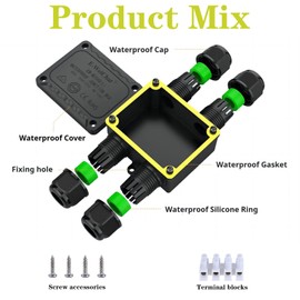 KLJ Outdoor Junction Box,ip68 Waterproof Junction Box,4-Way H Outdoor Junction Box Waterproof,Underground Electrical Junction Box,Waterproof Junction Box Outdoor 5-12mm Electrical Junction Box
