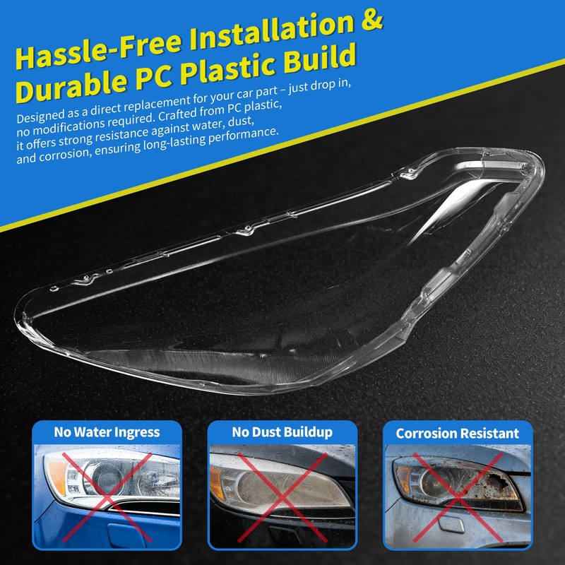HOPESPANNER Headlight Lens Cover Headlight Headlamp Lense Clear Lens Cover