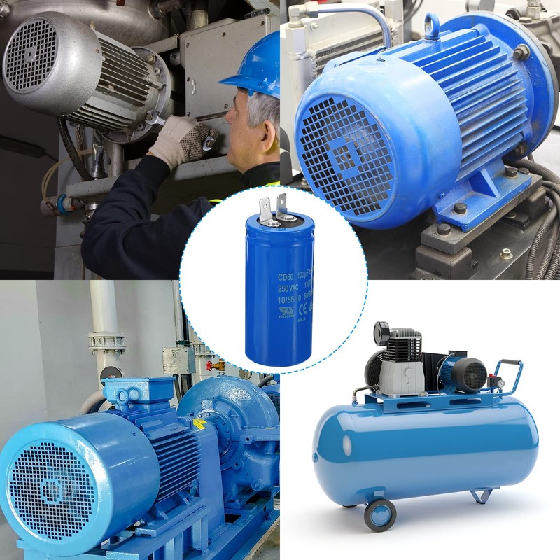 PATIKIL CD60 Running Capacitor 100uF/MFD 250VAC 15% Tolerance 50/60Hz Motor