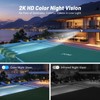 Wireless Solar Security Camera, Waterproof, 4MP Solar Powered, AI Motion