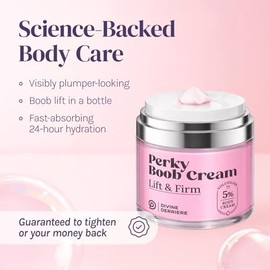 Divine Derriere- Crema corporal Perky - Crema reafirmante y tensora para el cuerpo - Crema reafirmante para el pecho hidratante con