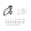 4pcs Hex dee shackle with flush allen key countersunk hex