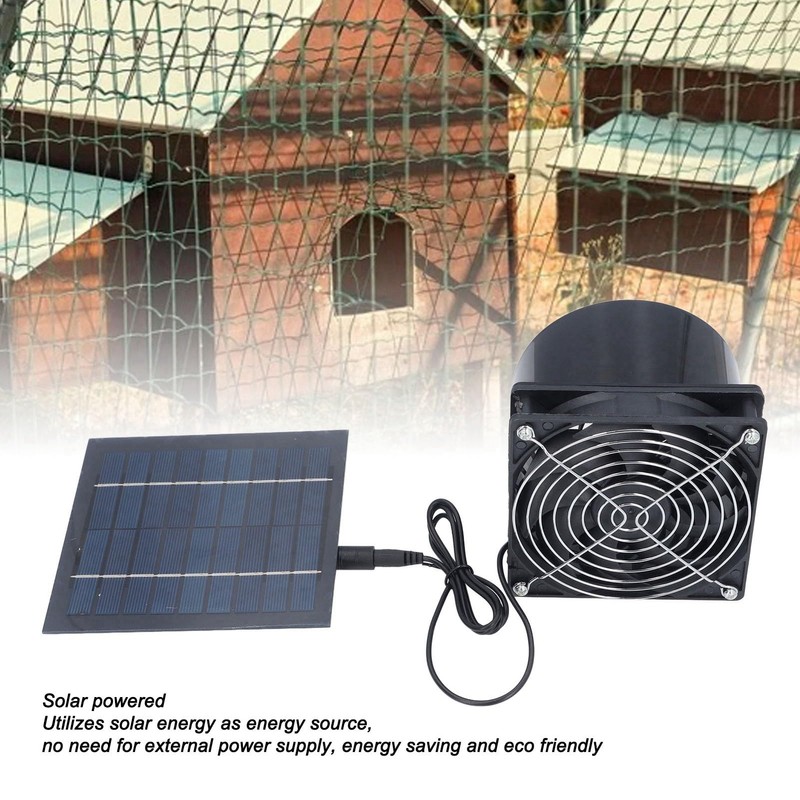 BONKZEBU Solar Powered Exhaust Vent Fan, Professional Efficient Solar Powered