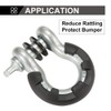 BUNKER INDUST D Ring/Shackle Isolator Kit,1 Pair Black D-Ring Isolator