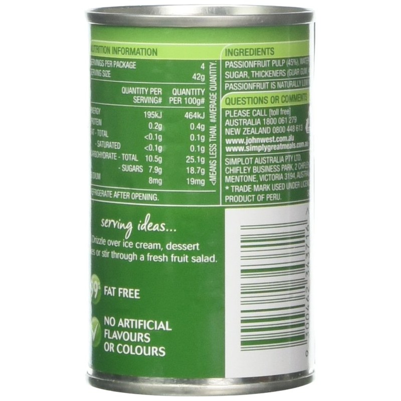 Passionfruit Pulp in Syrup 170g