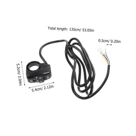Alipis E-Bike Motorbike Handlebar Control Switch Headlight Horn Turn Signal Fit for Scooters Motorcycles Easy to Install Design