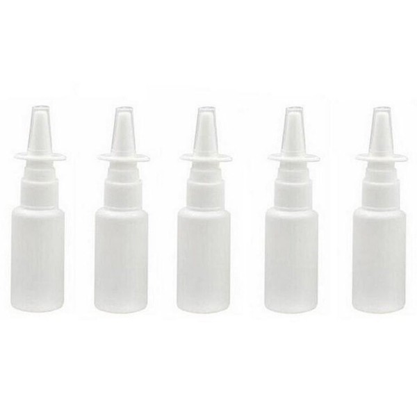 12PCS Empty Refillable Portable Plastic Nasal Pump Sprayers Spray Bottle Makeup Water Container Jar Pot for Colloidal Silver and Saline Applications Home and Travel Use (30ML)