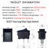 Ghsretore 5Pcs Snap-in SPST Rocker Switch Toggle Power ON-Off Switch