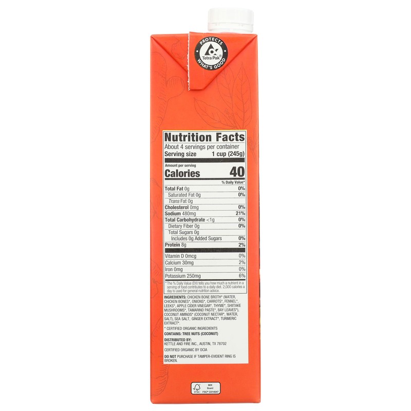 Kettle And Fire Broth Bn Chckn Trmrc Gng 32 OZ