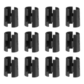 sourcing map 12 Pairs Wire Shelf Clips 1/2"(13mm) ABS Plastic Shelf Lock Clips for Wire Shelving Shelf Lock Clips Replacements Accessories Parts Post Shelving