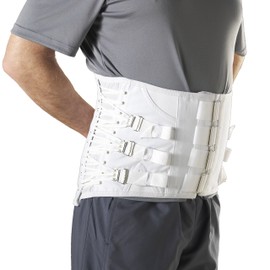 Truform-OTC Lumbosacral Corset, Disc Alignment, Spine Posture, Adjustable Front, Short, Large (42-44 Inch Hip)