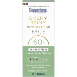 Every Tone Invisible Finish Age UV Defense Face Sunscreen Lotion, SPF 60+, 1.7 Fl Oz - Broad Spectrum Sunscreen For Face Stops Up To 98% Of Damaging UV Rays