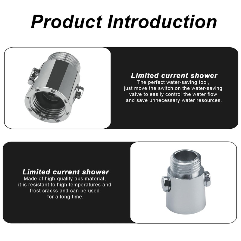 LWLWA Plastic Shut-off Valve, Fully Galvanised Diverter Valve Shower, One-Click