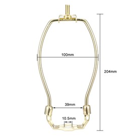 Sourcingmap Lamp Harp Holder 8 Inch Brass for Table and Floor Lamps 2Pcs