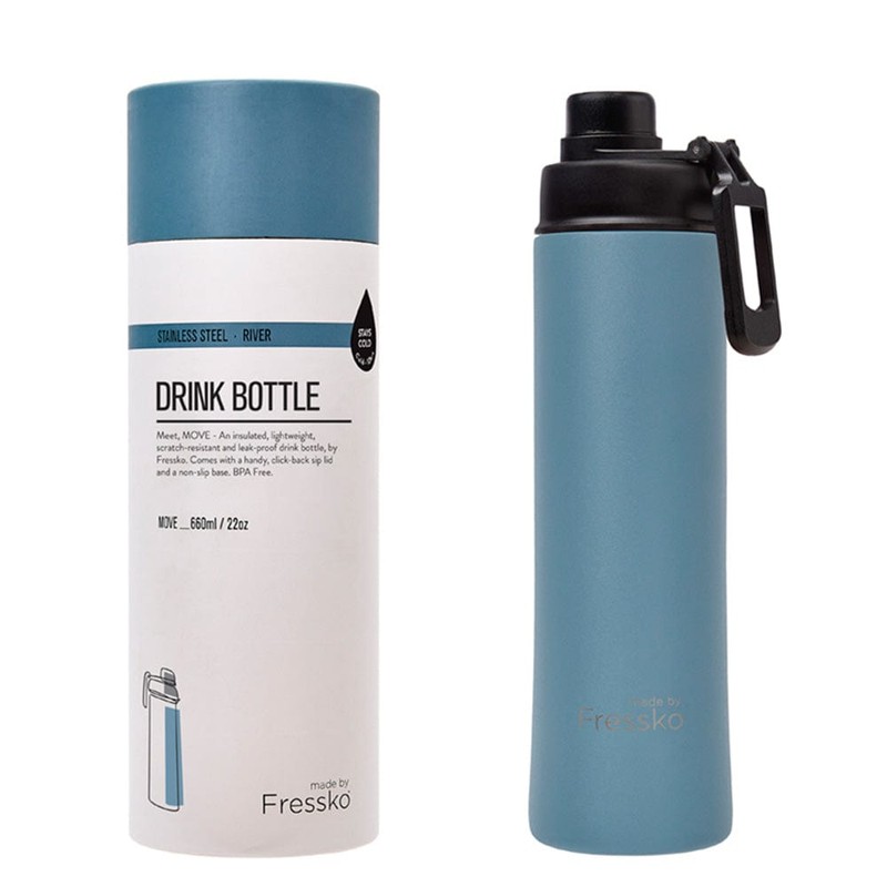 Fressko Insulated Stainless Steel Bottle Sip Lid 660ml, Coal